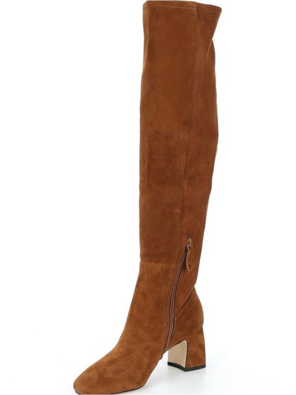 Cole Haan Tall Suede Over-the-Knee Boot in Cognac Brown